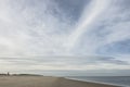 high sky over Northsea beach near Ouddorp