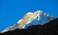 High snow mountains of Cordillera Blanca in Peru Royalty Free Stock Photo