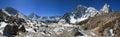 High snow mountains surrounding, Everest Region Royalty Free Stock Photo