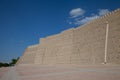 High solid brick walls of the Ark fortress in Bukhara in Uzbekistan. Tourism concept Royalty Free Stock Photo