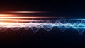 High Speed Abstract Data Stream and Sound Wave Technology Background Royalty Free Stock Photo