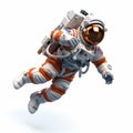 High-speed Adventure: 3d Isometric Astronaut In Photorealistic Detailing