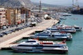 High speed boats docked n Trapani harbor,Italy