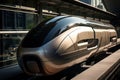 High-speed bullet train. Future of railroad transportation. Generative Ai