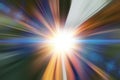 Acceleration super fast speedy motion blur of light ray abstract for background design. Royalty Free Stock Photo