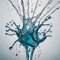 Dynamic Blue Water Splash Explosion Royalty Free Stock Photo