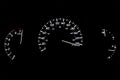 High Speed Car Gauge Display Isolated on Black Royalty Free Stock Photo