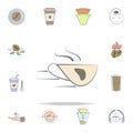 high-speed coffee delivery icon. coffee icons universal set for web and mobile