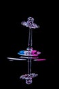 colored water drop on black background Royalty Free Stock Photo
