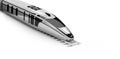 High speed commuter train, 3d illustration isolated white Royalty Free Stock Photo