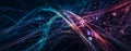 High-Speed Data Flow: Electronic Lines, Technology Background Wallpaper