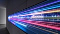 High-Speed Data Flow on a Wide LED Screen Royalty Free Stock Photo