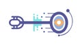 High-speed digital access key, symbolizing swift technological solutions, vector design Generative AI Royalty Free Stock Photo