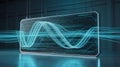 High-Speed Digital Data Flow and Network Connectivity Illustrated on a Modern Futuristic Display with Luminous Blue Lines, Waves, Royalty Free Stock Photo