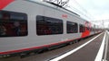 High-speed electric train Lastochka in Saint-Petersburg.