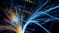 High-Speed Fiber Optic Network Data Flow Royalty Free Stock Photo