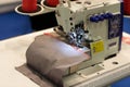 high speed four thread industrial overlock Royalty Free Stock Photo