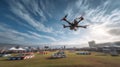 FPV Drone Racing Event with Blurred Background Royalty Free Stock Photo