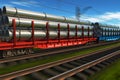 High speed freight train Royalty Free Stock Photo