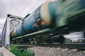 A high-speed freight train, motion blur Royalty Free Stock Photo