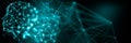 High speed. Hi-tech. Abstract technology background concept.Speed movement pattern and motion blur over dark background.