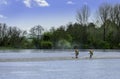 Waterski Racing in New Zealand Royalty Free Stock Photo