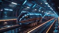 Highspeed hyperloop transportation systems drastically reducing travel time between major cities Royalty Free Stock Photo