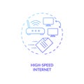 High speed internet dark blue gradient concept icon Royalty Free Stock Photo