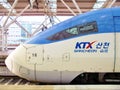 A high speed KTX bullet train at the Seoul Station in South Korea Royalty Free Stock Photo