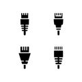 High speed LAN cable solid icons Royalty Free Stock Photo