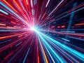 High-Speed Light Trails: Futuristic Technology Backdrop