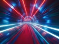 High-Speed Light Trails Tunnel