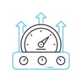 high speed loans line icon, outline symbol, vector illustration, concept sign Royalty Free Stock Photo