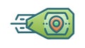 High Speed Location Pin Vector Icon, vector design Generative AI Royalty Free Stock Photo