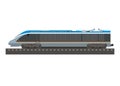 High speed locomotive simple illustration