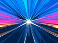 High speed motion in highway tunnel background. Vector illustration