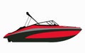 High speed motor boat vector illustration Royalty Free Stock Photo