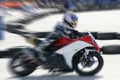 High speed movement of motorbike racing Royalty Free Stock Photo