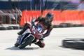 High speed movement of motorbike racing Royalty Free Stock Photo