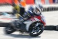 High speed movement of motorbike racing Royalty Free Stock Photo