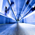 High-speed moving escalator Royalty Free Stock Photo