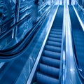 High-speed moving escalator Royalty Free Stock Photo