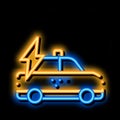 High-Speed Online Taxi neon glow icon illustration