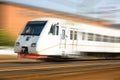 High-speed passenger train in motion Royalty Free Stock Photo