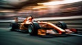 high speed photo of a formula one racing in cirtuit. generative ai AIG32