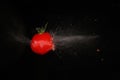 high speed photography tomato shot