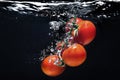 High speed photography tomato splash in water