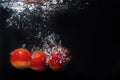 High speed photography tomato splash in water