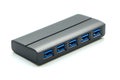 High-speed 5-port usb 3.0 hub for seamless device connectivity and data transfer white background Royalty Free Stock Photo