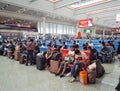 Travelers in High Speed Rail of guiyang Station Royalty Free Stock Photo